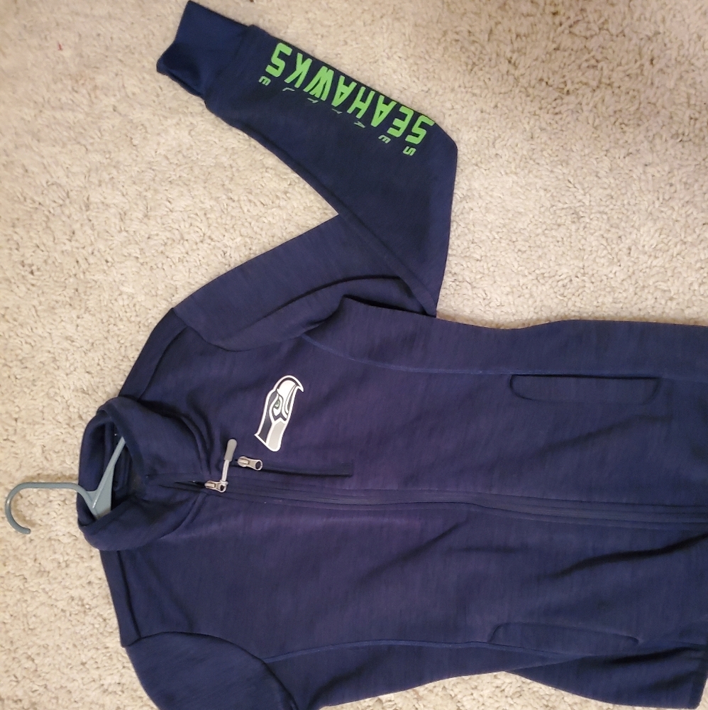 Zip up long shelved Seattle Seahawk sweater